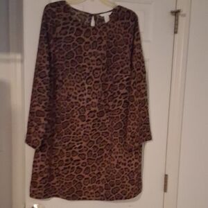 H&M Brown and Black Animal Print Dress